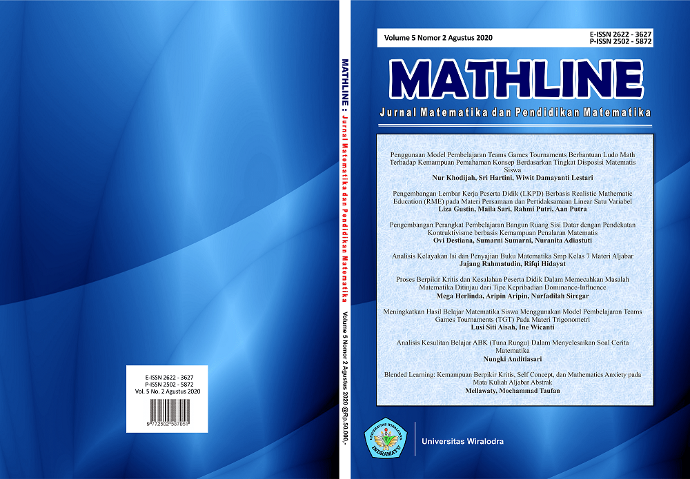 					View Vol. 5 No. 2 (2020): Mathline
				
