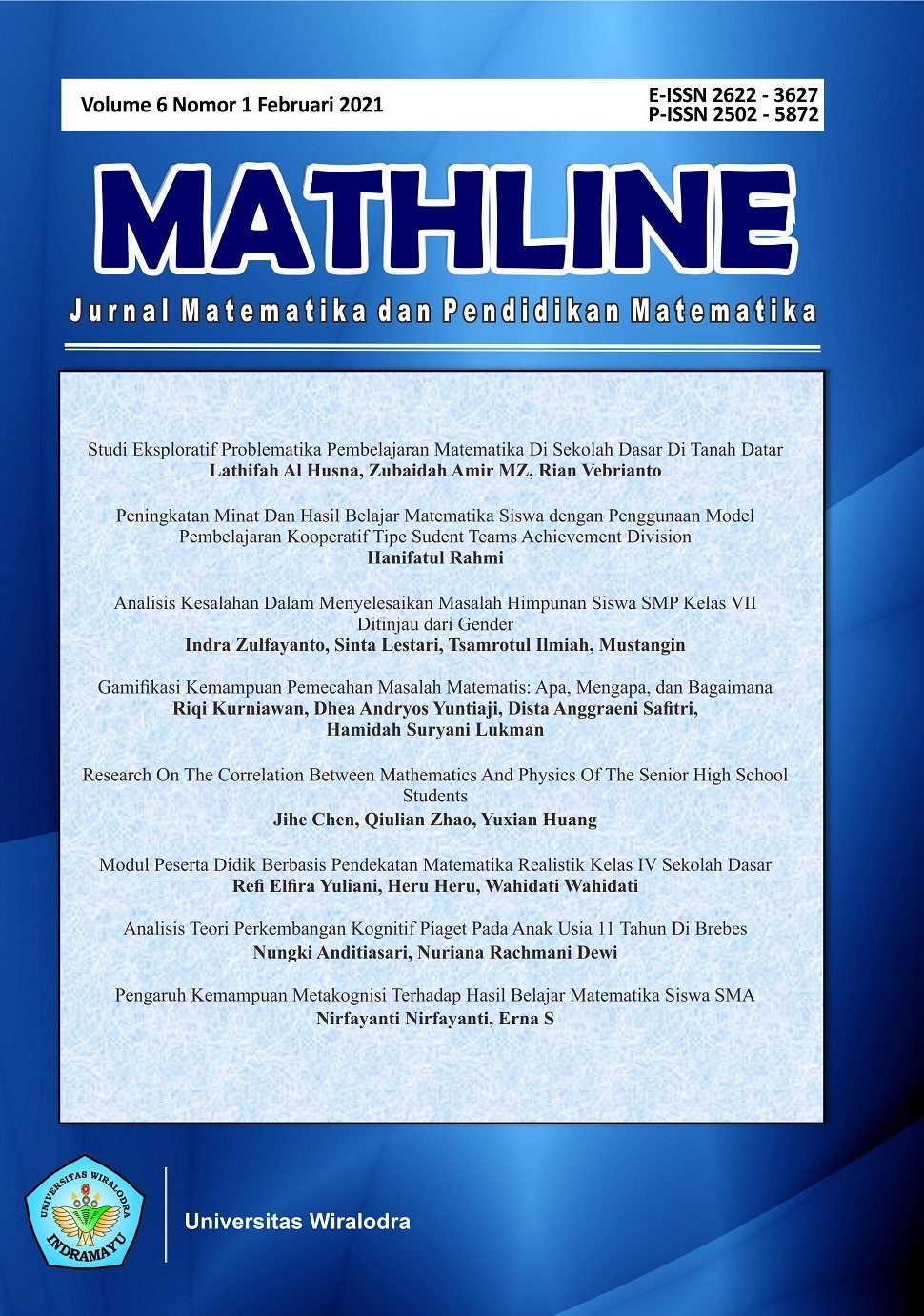 					View Vol. 6 No. 1 (2021): Mathline
				
