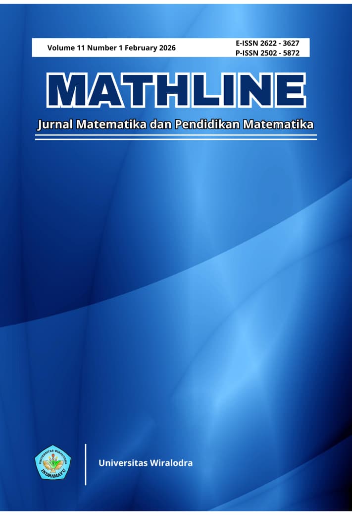 					View Vol. 11 No. 1 (2026): Mathline : Jurnal Matematika dan Pendidikan Matematika
				